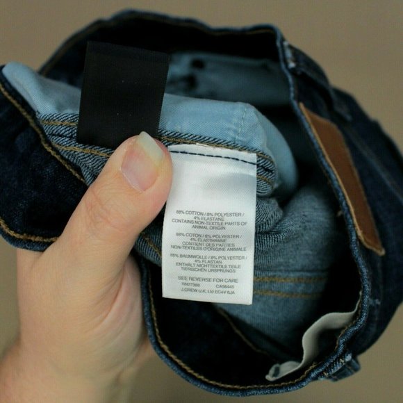 Madewell 10 Inch High Rise Skinny Jeans Women's Size 25 Raw Hem Dark Wash Denim - Picture 10 of 10